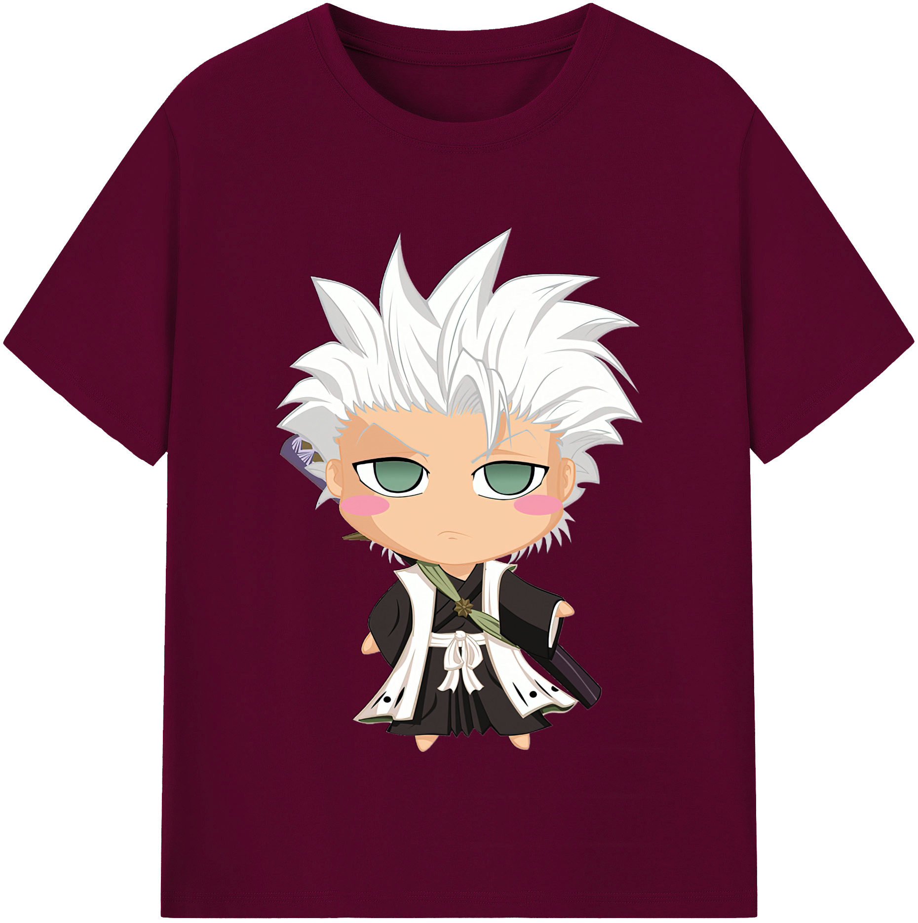 （画像用） ブリーチ 日番谷冬獅郎（ひつがや とうしろう） BLEACH Hitsugaya Toushirou レディースカジュアルプリントTシャツ（綿100％）